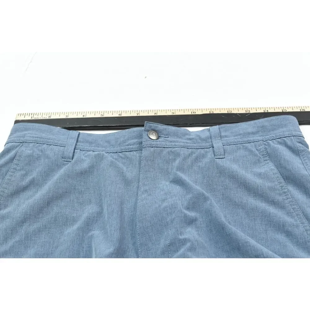FootJoy Golf Shorts Mens 32 Steel Blue Lightweight Stretch 9